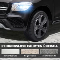 AIYAPLAY Elektroauto für Kinder, 12V Kinderauto mit Fernbedienung, LED-Lichter, Musik, 3 Geschwindigkeiten, 3-6 Jahre, Schwarz(m-8)