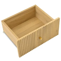 Buffet avec portes en rotin, design arrondi, 140x40x80 cm, Couleur naturelle(m-10)