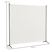 Outsunny Biombo Exterior de Panel Único, Separador de Estancias de 180H cm con Protección UV30+, Beige(m-3)