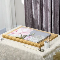 Vinsetto Caballete de mesa de madera para formatos A2, caballete de mesa ajustable en madera de haya, 75,8x51,4x51cm, madera natural(m-4)