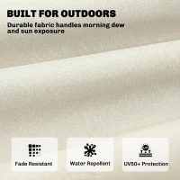 Outsunny Palletkussen Afneembaar Zitkussen met Bevestigingsriemen Palletkussen voor de meeste Ligstoelen 198x65x13cm Beige(m-6)