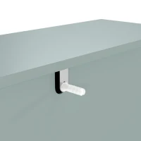 HOMCOM Scarpiera Slim con 2 Cassetti e Ripiani Regolabili per 14 Paia di Scarpe EU44, 80x24x95,5 cm, Verde(m-15)