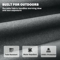 Outsunny Palletkussen Verwijderbaar Zitkussen met Bevestigingsriemen Palletkussen voor de meeste Ligstoelen 198x65x13cm Donkergrijs(m-6)