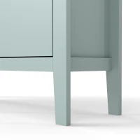 HOMCOM Scarpiera Slim con 2 Cassetti e Ripiani Regolabili per 14 Paia di Scarpe EU44, 80x24x95,5 cm, Verde(m-14)