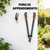 Outsunny Set da Giardinaggio con Troncarami e Cesoie, Impugnatura Morbida e Blocco di Sicurezza, Arancione(m-8)