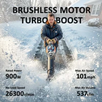 Outsunny Accu-Bladblazer 20V Draadloos Bladblazer met 2x4.0Ah Batterij & Oplader Turbo-Boost 162,7 km/u Blaassnelheid(m-4)