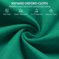 Outsunny Foldable Sun Lounger with 5-Position Adjustable Backrest, Outdoor Portable Recliner Chaise Lounge Chair, Green(m-5)