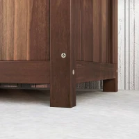 Outsunny Jardinera con enrejado macetero para flores 76 x 36 x 170 cm Fondo de listones Madera de abeto pre-aceitada marrón oscuro(m-5)