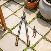 Outsunny Set da Giardinaggio con Troncarami e Cesoie, Impugnatura Morbida e Blocco di Sicurezza, Arancione(m-2)
