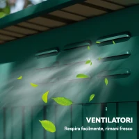 Outsunny Caseta de Jardín en Metal con Rejillas de Ventilación y Puerta Corredera, 159x106x181 cm, Verde(m-3)