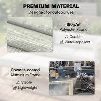 Outsunny Garden Daybed, 6 Piece Outdoor Sectional Sofa Set, Aluminium Patio Conversation Furniture Set with Coffee Table(m-7)