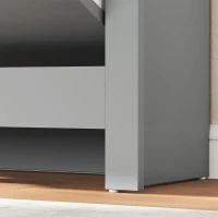 HOMCOM Scarpiera 12 paia con 2 cassetti ribaltabili e ripiani regolabili, Grigio chiaro(m-5)