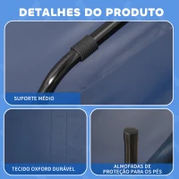 PawHut Cama Elevada para Cães com Tecido Oxford e Estrutura de Metal para Interior e Exterior 92x76x18 cm Azul(m-6)