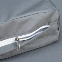 Outsunny Divano da Esterno 3 Posti in Rattan PE e Metallo con Cuscini per Seduta e Schienale, 185x70x80 cm, Grigio(m-8)