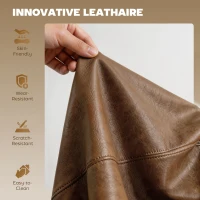 HOMCOM Bar Stools Set of 2, Modern Swivel Barstools with Footrest for Kitchen Island and Dining Room, Brown(m-6)