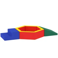AIYAPLAY Percorso Motricità per Bebè in Schiuma EPE con Piscina di Palline, Modulo Motricità per Bebè con Fodera in PU, Multicolore(m-7)