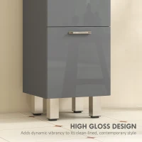 kleankin badkamerkast, badkast, 4 lades, spaanplaat, glad, grijs(m-5)