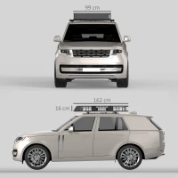 HOMCOM Portbagaj Galerie de acoperiș pentru mașină din metal în lungime de la 109 la 162 cm Greutate maximă 100kg(m-3)