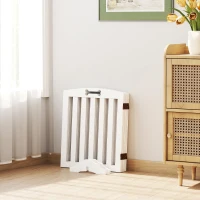 PawHut Barrera para perros independiente con pies de apoyo, para marcos de puerta, pasillo, escalera, 258 x 30 x 61 cm, Blanco(m-4)