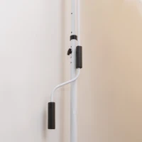 Outsunny Toldo Portátil 3x1,5m Manual Dobrável de Alumínio Altura Regulável com Manivela para Terraço Jardim Amarelo e Branco(m-10)