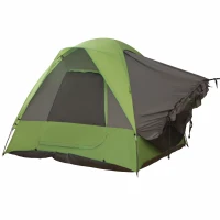 Outsunny Cort auto, cort de camping, cort de călătorie, pentru 4-5 persoane, fibră de sticlă, poliester, verde, 300 x 300 x 230 cm(m-6)