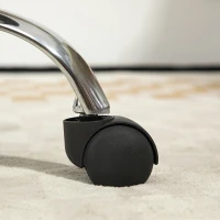 HOMCOM Sgabello da lavoro a rotelle con schienale e altezza regolabile, Grigio(m-5)