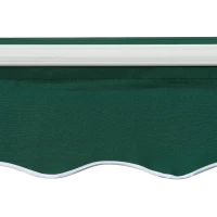 Outsunny Tenda da Sole a Manovella 3x2 m ad Angolazione Regolabile, in Alluminio, Acciaio e Poliestere Verde(m-9)