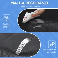 PawHut Cama Elevada para Cães Respirável para Cães Pequenos 106x81x33 cm Tecido de Textilene Encosto Inclinável Estrutur(m-5)