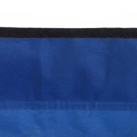 Outsunny 6 Seat Folding Sports Bench Portable Sports Team Bench Spectator Chair with Cooler Bag and Carrying Bag for Outdoor Picnic Camping - Blue(m-7)