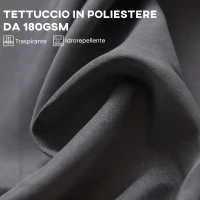 Outsunny Ombrellone Doppio a 12 Stecche con Base a Croce e Manovella, in Acciaio e Poliestere, 455x265x238 cm, Grigio(m-7)