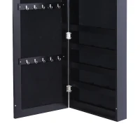 HOMCOM Armoire à Bijoux Noire 37 x 10 x 121 cm(m-8)