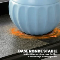 SPORTNOW Kettlebell 14 kg, haltère avec poignée Antidérapante, haltère à boule, musculation, entraînement, pour gym, bleu(m-7)