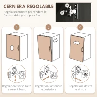 HOMCOM Mueble despensa de cocina en madera con 5 estantes ajustables y 4 puertas, 60x30x170.5 cm, Negro(m-4)