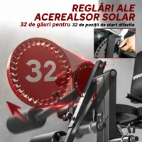 SPORTNOW Aparat pentru gambe cu spătar și perne reglabile, din oțel, plastic și EVA, 100x90x105 cm, gri și negru(m-5)