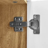 Credenza moderna con illuminazione a LED, vetrina e cassetti, 120x37x76.5 cm, Bianco(m-8)