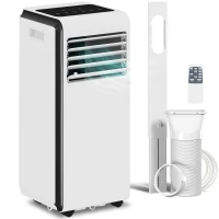 HOMCOM Portable Air Conditioner 9000 BTU, 4-in-1 Air Conditioning Unit with Cooling, Dehumidifier, Fan, Sleep Mode, White(m-10)