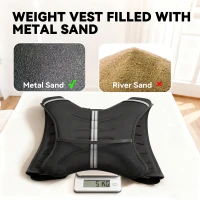 HOMCOM 5KG Weighted Vest, Running Weight Vest with Adjustable Strap, Convenient Pocket and Reflective Strips for Men and Women(m-5)