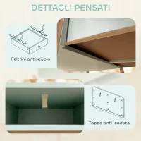 AIYAPLAY Scrivania per Bambini 5-12 Ani con 3 Ripiani e 2 Cassetti, in Legno, 90x52x105 cm, Verde(m-7)