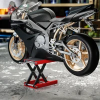 DURHAND Motorradheber 500 kg Belastbar Motorradhebebühne 100-370 mm Höhenverstellbar(m-8)