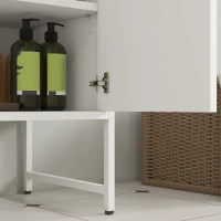 HOMCOM Mobile sotto lavabo con 2 ante soft close e ripiano regolabile, Bianco(m-5)