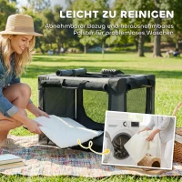 PawHut Hundebox faltbar Hundetransportbox mit Kissen abnehmbar waschbar Bezug aus Oxford-Gewebe für Hunde bis 4kg Armeegrün(m-7)