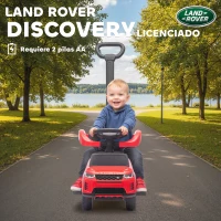 AIYAPLAY Correpasillos 2 en 1 para Niños de 18-36 Meses LAND ROVER DISCOVERY con Almacenaje Mango y Barandilla Extraíbles Rojo(m-5)