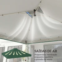 Outsunny Toldo de Substituição para Pérgola 3x3 m Teto de Reposição em Tela Oxford 210D Proteção UV50+ Verde(m-5)