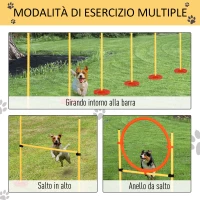 PawHut set antrenament cu obstacole si inel pentru caini(m-4)