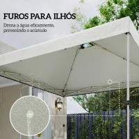 Outsunny Toldo de Substituição para Pérgola 3x3 m Teto de Reposição para Pérgola em Tecido Oxford 210D Proteção UV50+ Branco(m-7)