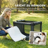 PawHut Hundebox faltbar Hundetransportbox mit Kissen abnehmbar waschbar Bezug aus Oxford-Gewebe für Hunde bis 20kg Armeegrün(m-7)