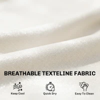 Outsunny Rattan Sun Lounger, Garden Recliner with 5 Position Adjustable Back, S Shaped Texteline Seat, Headrest, Cream White(m-7)