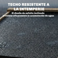 Outsunny Armario de Exterior de Madera con Techo Inclinado Asfalto 2 Puertas con Pestillo 2 Estantes 101,5x49x176 cm Natural(m-5)