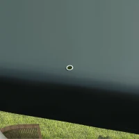 Outsunny Gazebo da Giardino 2.7x2.7 m con Picchetti e Corde, Telaio in Acciaio e Rivestimento in PE, Verde Scuro(m-8)