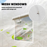 Outsunny 3.5 x 2 x 2 m Large Galvanised Steel Frame Outdoor Poly Tunnel Garden Walk-In Patio Greenhouse - White(m-5)